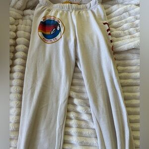 white aviator nation sweatpants!